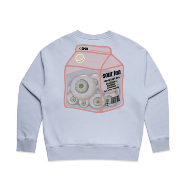 Peach Eyes Tea - Womens Boxy Crew Thumbnail